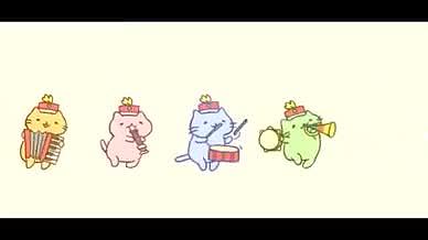 卡通搞笑的小猫乐队视频的预览图